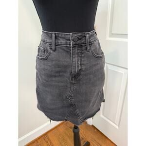 Old Navy Denim Mini Skirt in Faded Black
